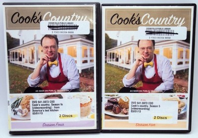 COOK'S COUNTRY SEASONS FOUR & FIVE DVD Cooking TV Show Ex-Library Rental