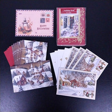 Lot of 30 Christmas and Halloween Greeting Cards with Envelopes