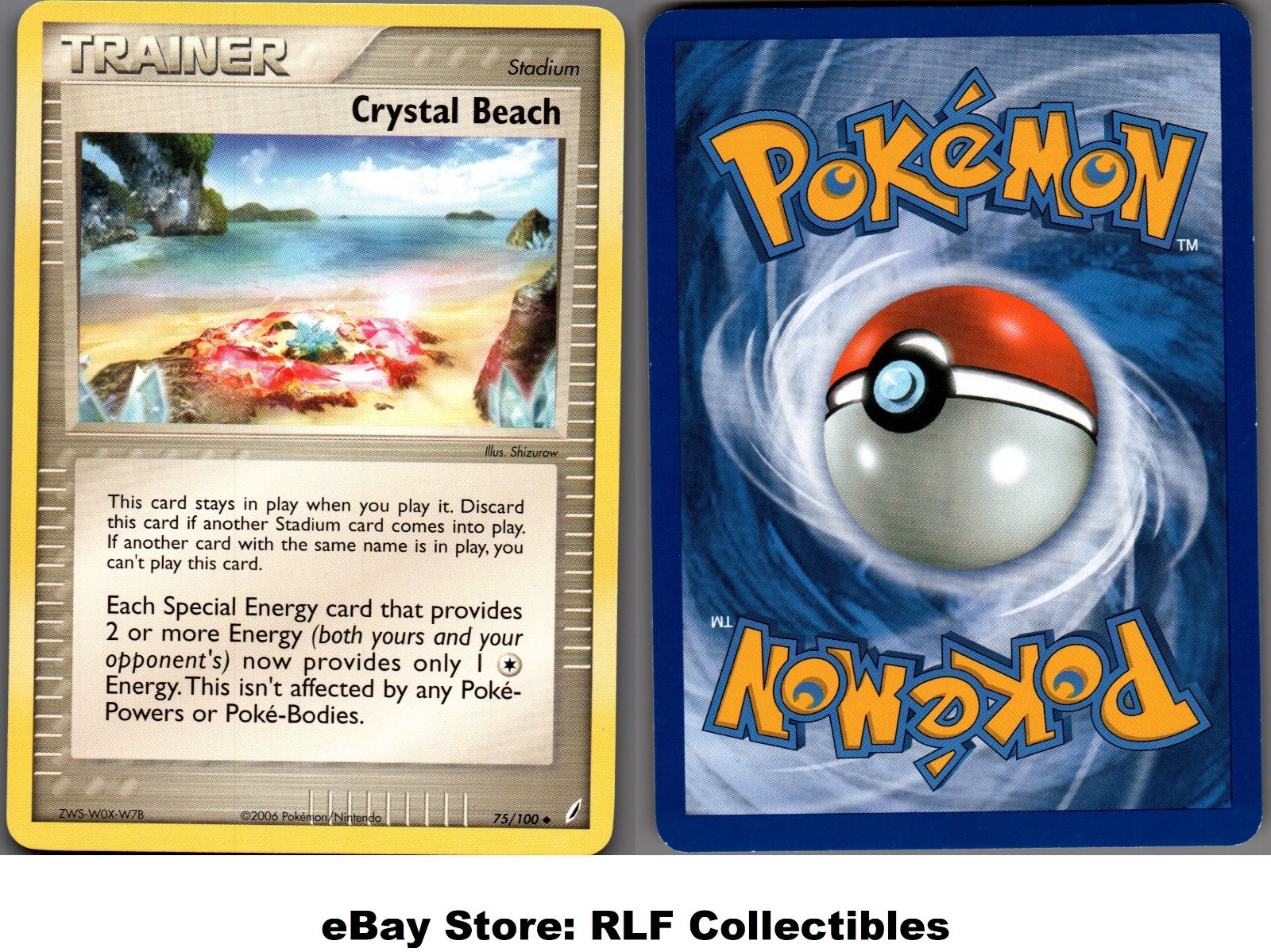 2006 Pokemon, EX Crystal Guardians, #75/100 Crystal Beach, Uncommon