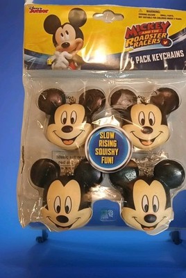Mickey Mouse Keychain the Roadster Racers 4 pack  Disney Jr Squishies AA160