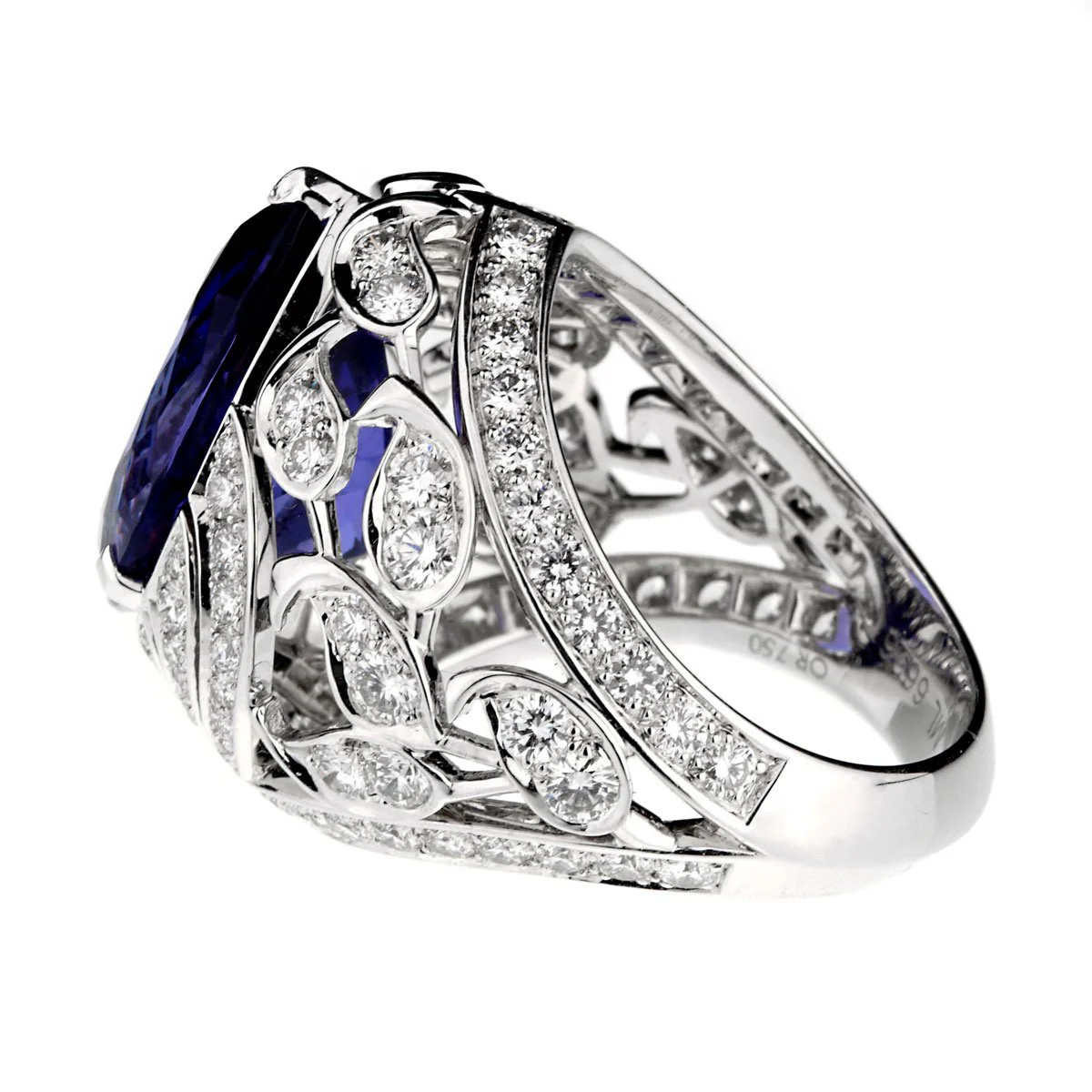 Van Cleef & Arpels Les Jardins 18k White Gold Tanzanite & Diamond Suite image 7