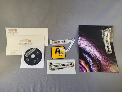 Manhunt 2 Rockstar Games PS2 Wii PSP Promo Lot, Wristband, Disc, Stickers Etc!