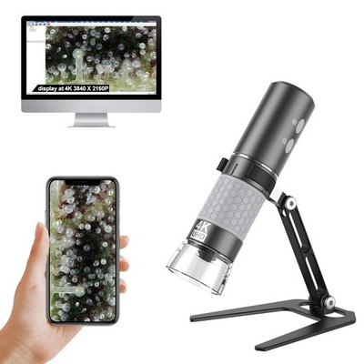Ninyoon 4K WiFi Mikroskop Upgrade Ständer für iPhone/Android PC, grau/schwarz 
