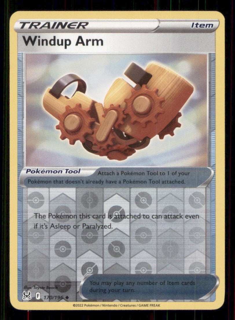 Windup Arm SWSH11: Lost Origin #170/196 Uncommon Reverse Holo Pokemon LP