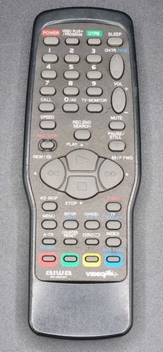 Genuine - Vintage - AIWA TV/VCR COMBI VIDEOPLUS - Remote Control - RC-AVC04 - Picture 1 of 13