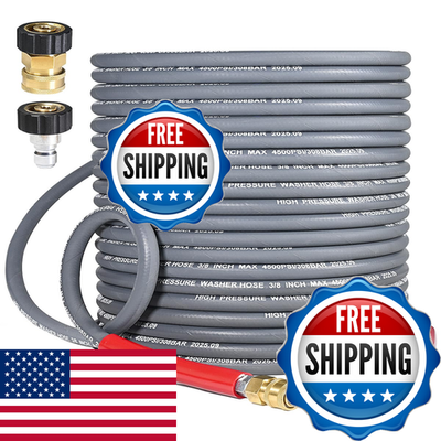 #ad Coyardor 3 8 Pressure Washer Hose 100 Ft 4500 Psi Steel Braided Non Marking $167.94
