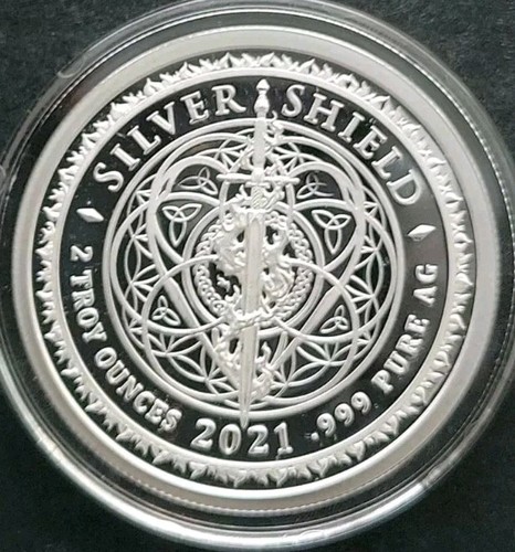 2021 Silver Shield 2oz PROOF Blinded Liberty V2 Round - In The Fed We Trust /COA - Picture 5 of 6