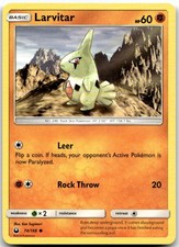 Larvitar 74/168 Sole e Luna: Tempesta Celeste Carta Pokemon Arte Unica Comune LP