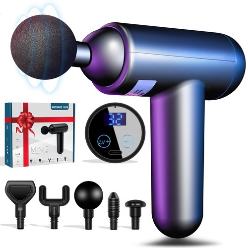 Massage Gun Deep Tissue Muscle Massager, Electric Handheld Percussion Sports Mas