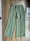 Banana Republic Wide Leg Women's Belted Stretch Dress Pants Army Green Size 6