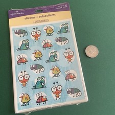 Vintage Hallmark Animal Bugs Duck Frog Insect Sticker Pack New 4 Sheets
