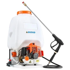 6.5gal 26.5cc 0.9hp gas-powered backpack sprayer with 24in wand and nozzles