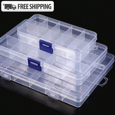 Portable Plastic Jewelry Storage Box Multi-Grid Case Holder Bead Organizer Craft