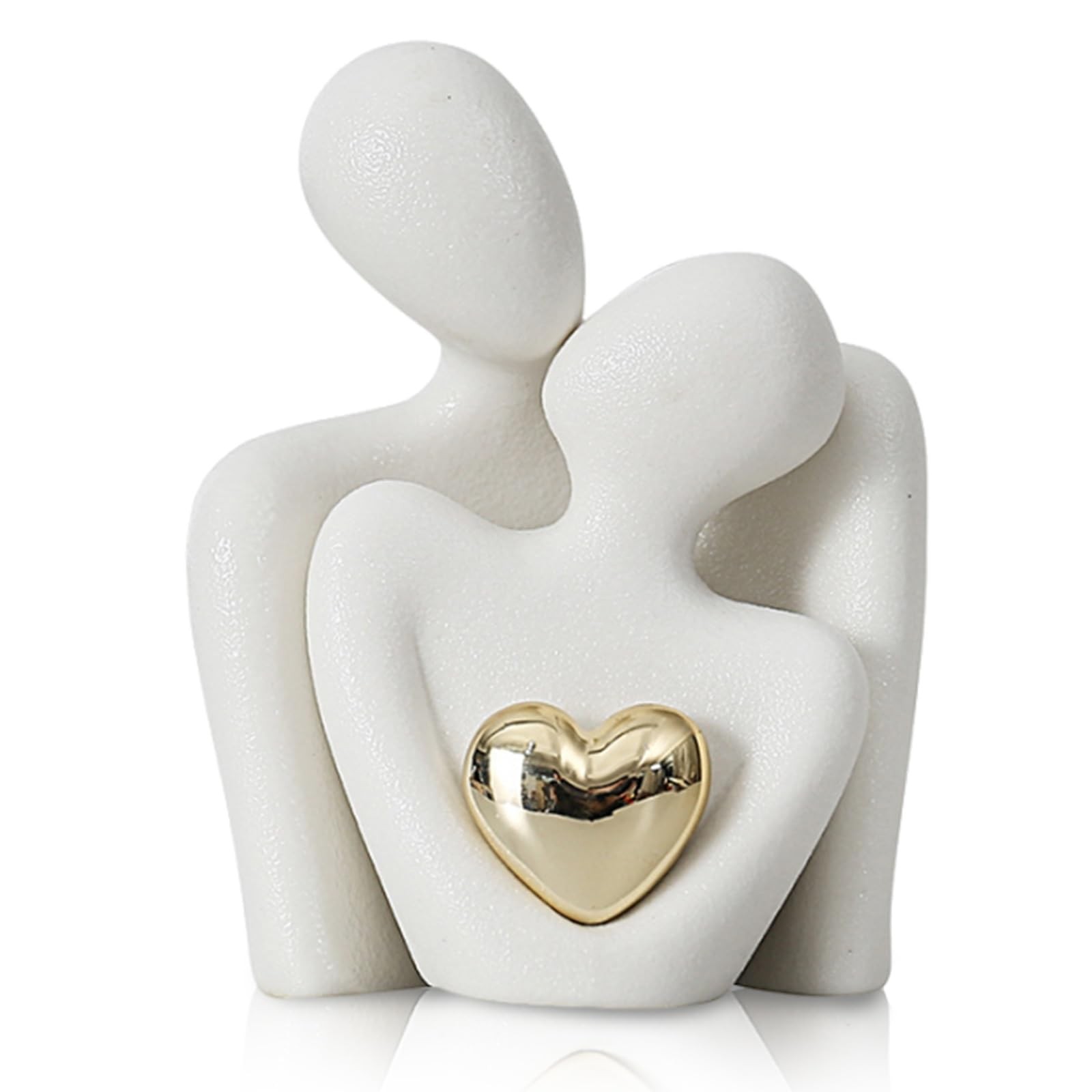 Figurine d'amour en céramique blanche pour célébrer votre couple au quotidien