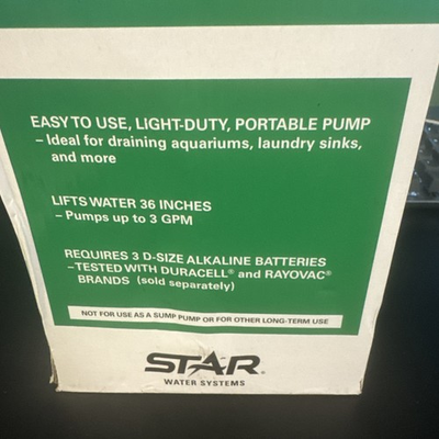 #ad STAR Water Systems 3 Gallon Thermoplastic Transfer pump $30.00