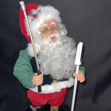 Animated Hobby Santa Golfing     With Putter  Flag Tested