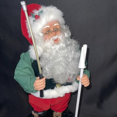 Animated Hobby Santa Golfing  ️ With Putter & Flag  Tested