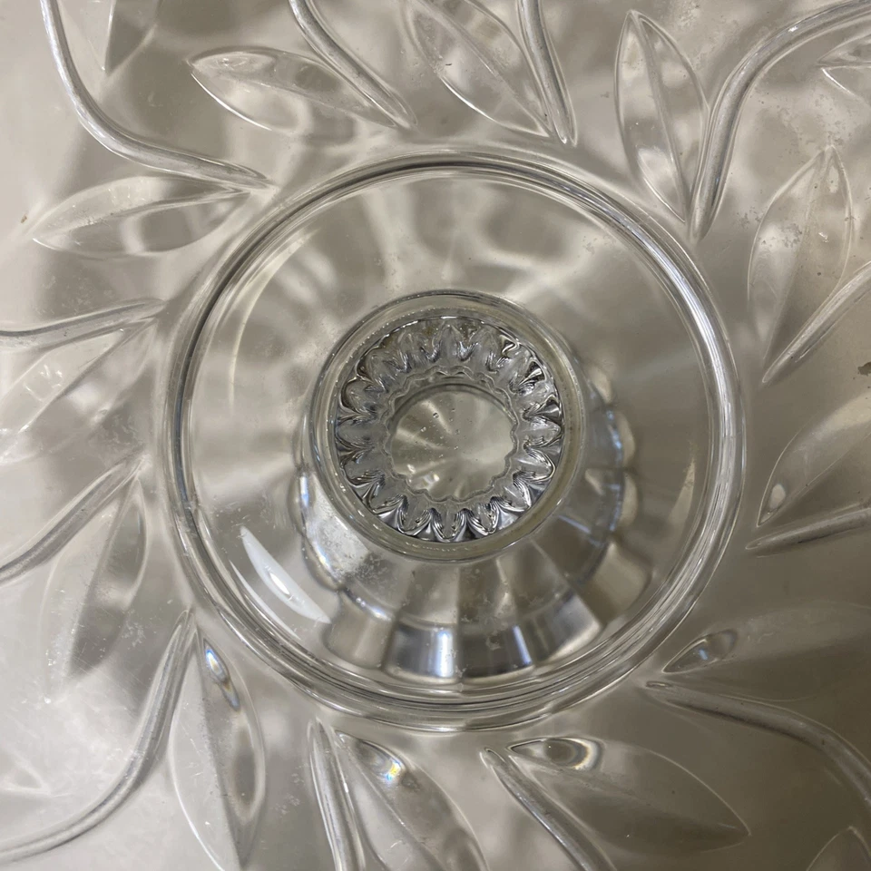 trés joli grand modèle de coupe à fruits ancienne en beau cristal taille vintage - Photo 3/4