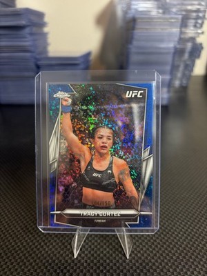 2026 Topps Chrome UFC #58 Tracy Cortez Blue Mini Diamonds Refractor #/150