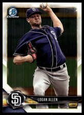 Logan Allen 2018 Bowman #BCP99 Padres MLB READ FREE SHIPPING AutographDen