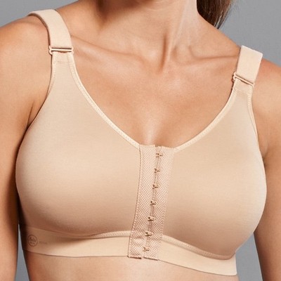 Anita Active Sport-BH Frontline Open Desert Beige Frontverschluss UK 34D