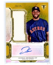 2018 Topps Triple Threads GEORGE SPRINGER Gold Patch AUTO #'d /25 #UAJR-GSP