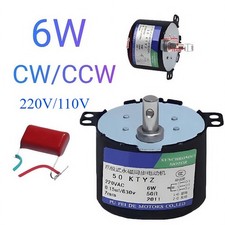 50KTYZ Synchronous Motor CW/CCW Permanent Magnet AC 220V/110V 1-110RPM New 6W