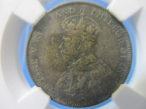 Ceylon 50 Cent Silver Coin 1927 / Bijin / George V / NGC XF40 / 12