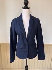 Lands End 1963 Thick Canvas Blazer Navy 2 Button Front Cotton Heritage Old Money
