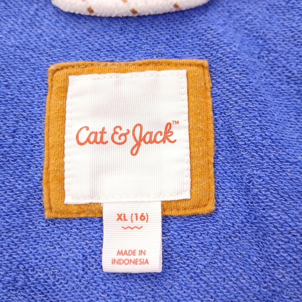 Cat & Jack Sudadera con Capucha Niño XL (16) / Cremallera Completa/Mangas Largas/Bolsillos Laterales Foto 4 de 4