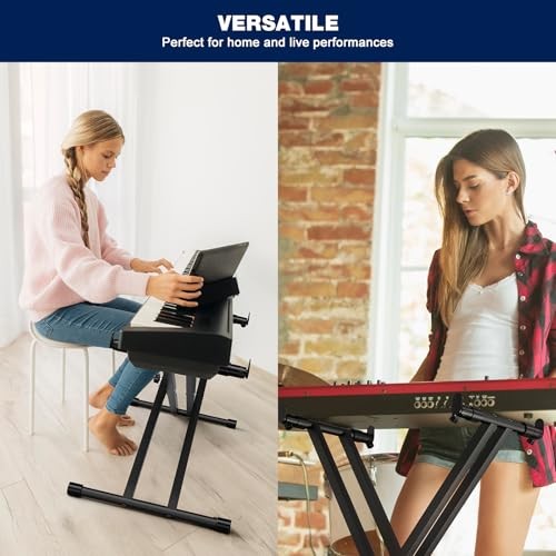 Double-X Keyboardständer, tragbarer Digitalpiano Ständer, verstellbar X-Form - Bild 4 von 7