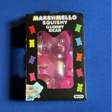 Oso de goma rosa Marshmello juguete apretado blando de levantamiento lento 3 pulgadas