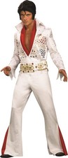 Elvis Presley Deluxe Grand Heritage Men's White Jumpsuit Costume X-Large