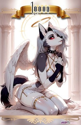 Helluva Boss Loona Wall Scroll 50x80cm Satin Weave | Hellhound