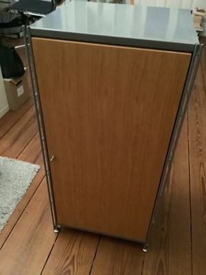 Ikea Peter Einsatzelement, Tür Buche, Metall grau