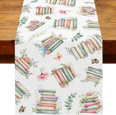 A New Chapter Begins Decorations  Club Table Runner Reading Storybook Baby Showe