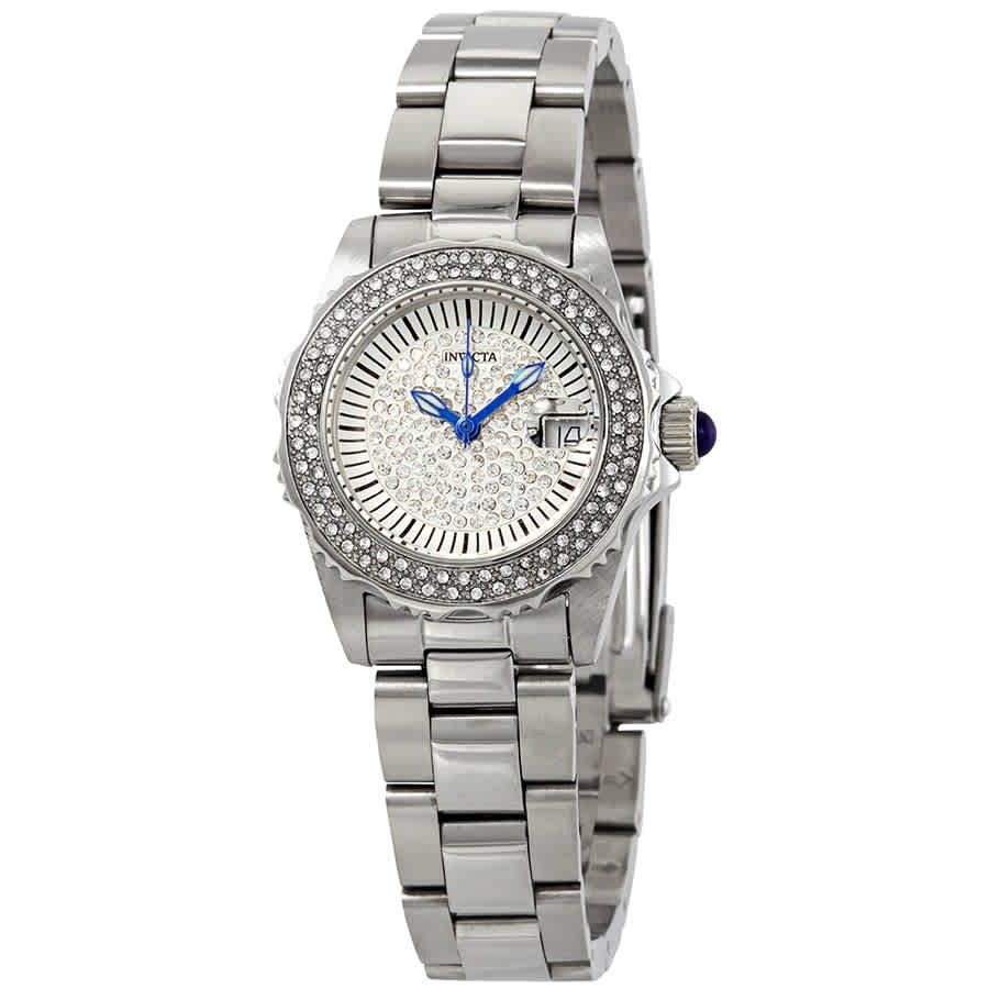 Invicta Angel Silver Crystal-set Dial Ladies Watch 28439