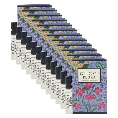 12PK Gucci Flora Gorgeous Magnolia Eau de Parfum for Women Vials 0.1 oz/2ml, NEW