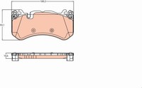 Bremsbelagsatz Scheibenbremse Vorne TRW GDB2220 FÜR Mercedes BremsbelÄGe