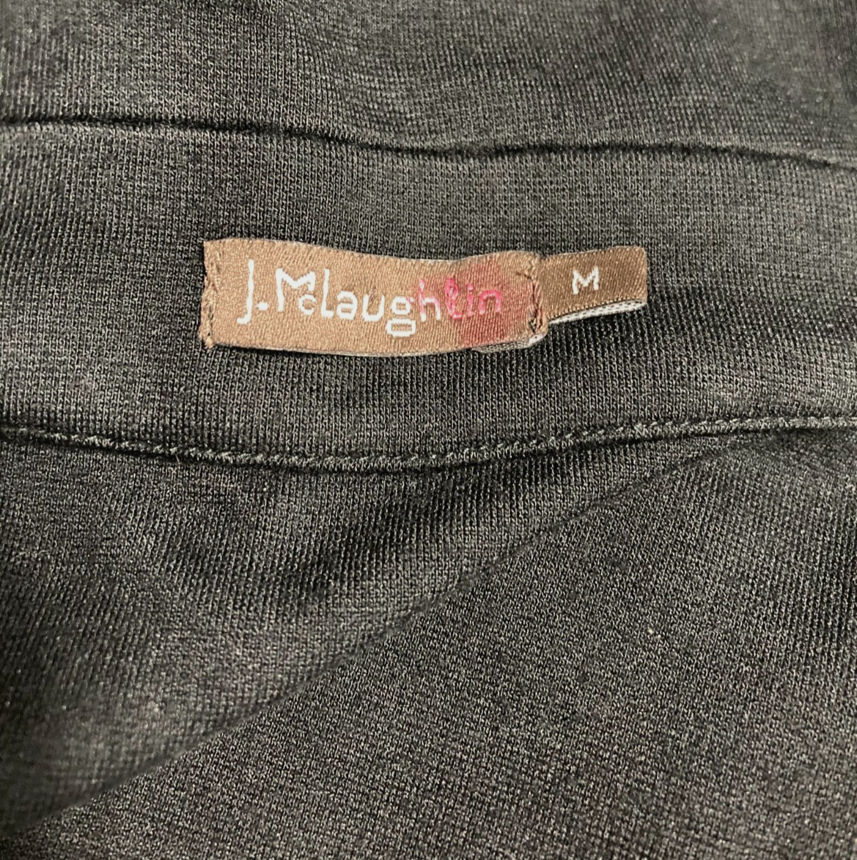 J. MCLAUGHLIN Stretch Solid Black Collared Shirt … - image 4