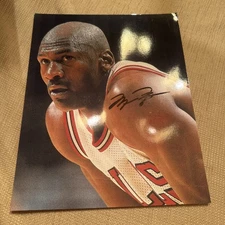 MICHAEL JORDAN SIGNED AUTOGRAPHED 8X10 PHOTOGRAPH w/COA AUTO PHOTO CHICAGO BULLS