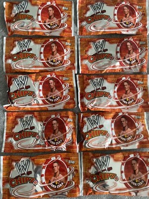X 10 Sealed 2007 WWE TOPPS NOS 4 Chipz in pack John cena 