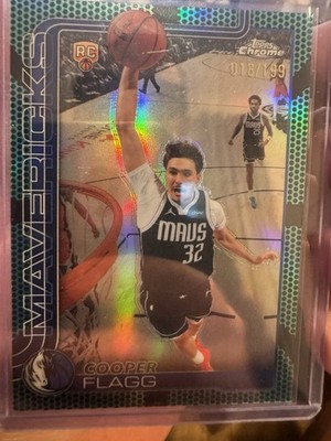 2025-26 Topps Chrome - Cooper Flagg #151 Aqua Basketball Refractor /199 (RC)