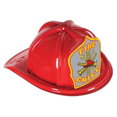 Beistle Red Fire Chief Hat - Fire Prevention | Party Supply | Decoration