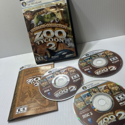 Zoo Tycoon 2 Ultimate Collection PC CD 4 Expansion Packs Complete 3 Discs READ