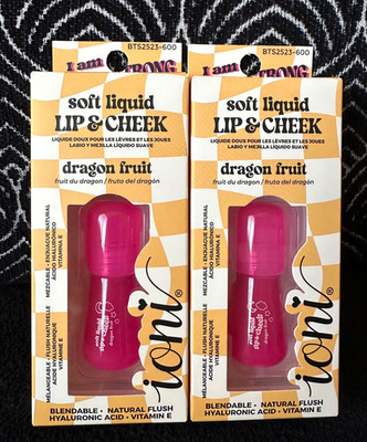  2pk IONI GLOW GETTER DRAGON FRUIT HOT PINK LIQUID CHEEK BLUSH LIP OIL LIPGLOSS