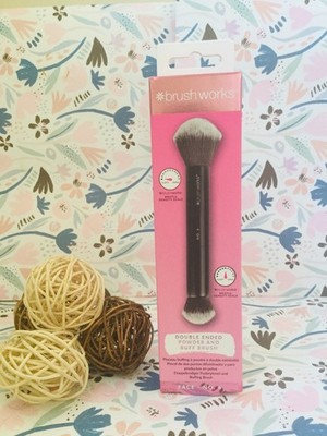 BRUSHWORKS   Nr. 6 doppelseitige synthetische Borsten Puder & Polierpinsel NEU