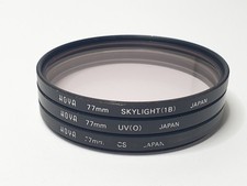 Hoya 77 mm Lot Of 3, UV 0 CS Skylight 1B 77mm filters