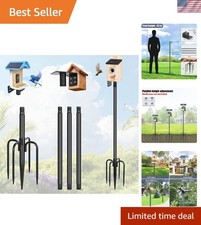 Elegant 63'' Adjustable Metal Bird Feeder Stand - Perfect for Backyard Viewing