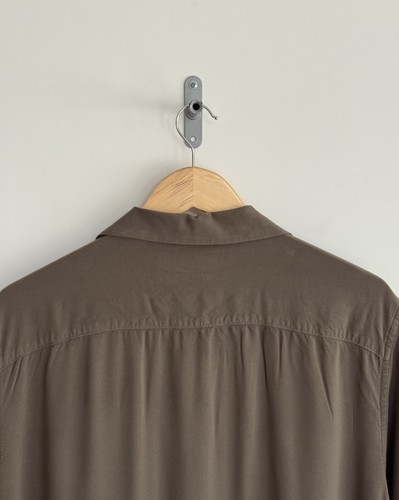 Allsaints “Venice” Short Sleeve Shirt Coffee /chestnut Ramskull XXL/relaxed - Picture 11 of 11